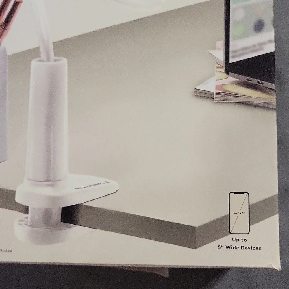 Real Simple clamp phone mount, white